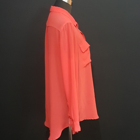 Timing Orange Blouse Top - Picture 2 of 5